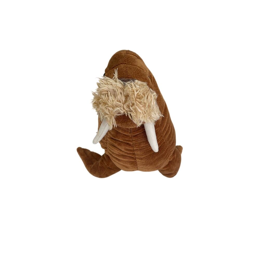 Wild Republic Plush Walrus With Tusks Brown Stuffed Animal Toy 13” Long - Picture 3 of 4